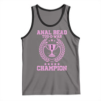 Funny #1 Anal Bead Tug O War Champion Tank Top Pink Adult Humor Cringe