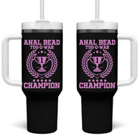 Funny #1 Anal Bead Tug O War Champion Tumbler With Handle Pink Adult Humor Cringe - Wonder Print Shop