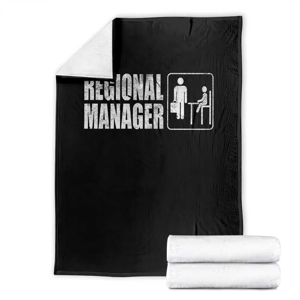 Regional Manager Throw Blanket Funny Dad Baby Matching