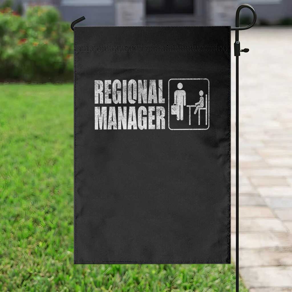 Regional Manager Garden Flag Funny Dad Baby Matching