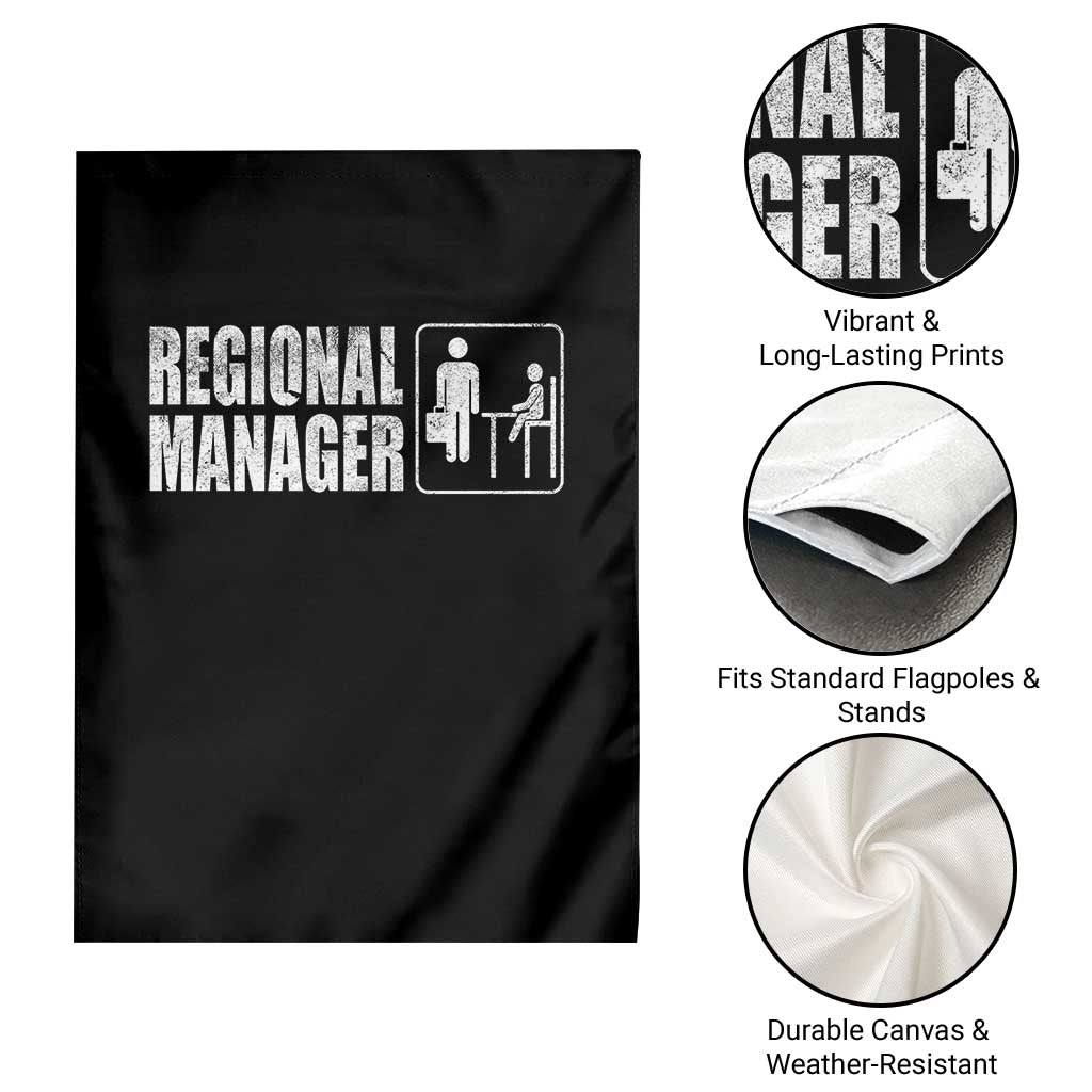 Regional Manager Garden Flag Funny Dad Baby Matching