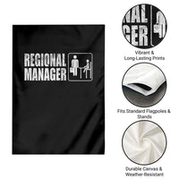Regional Manager Garden Flag Funny Dad Baby Matching