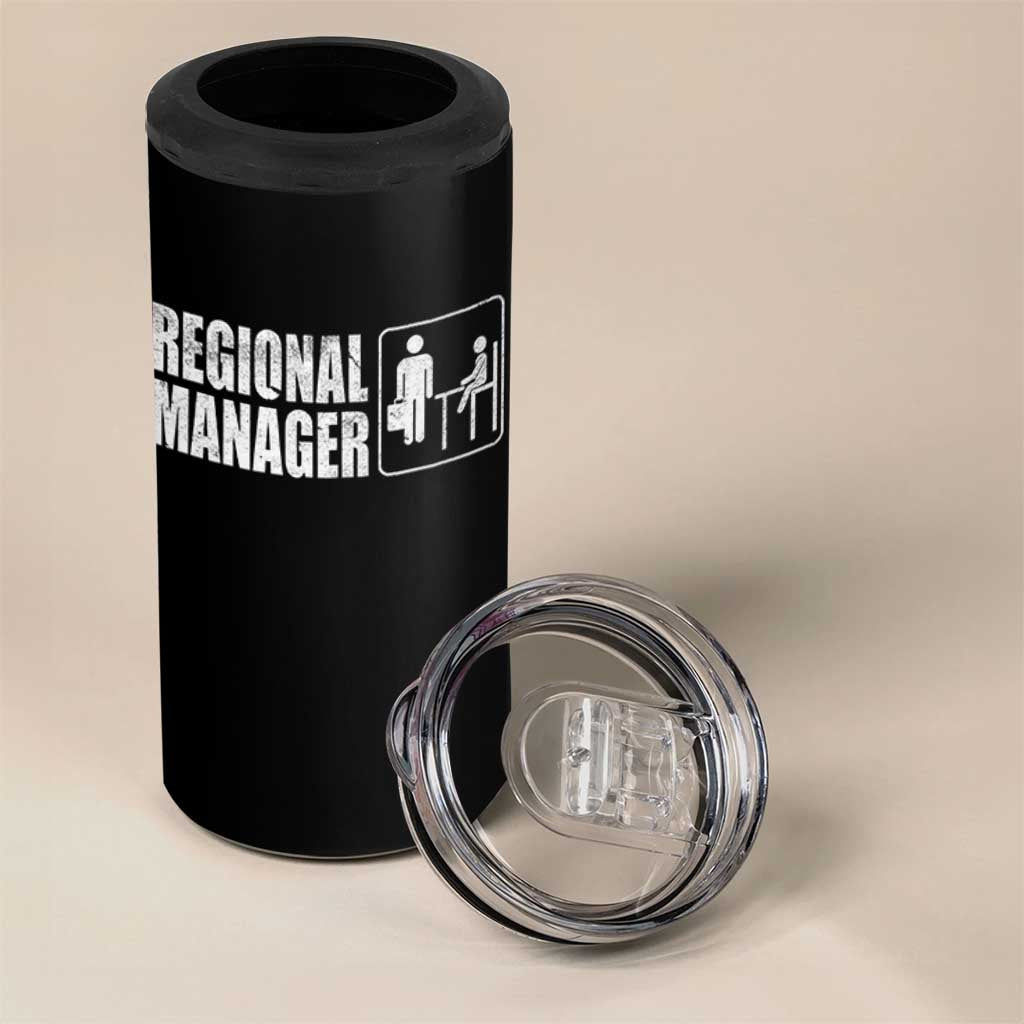 Regional Manager 4 in 1 Can Cooler Tumbler Funny Dad Baby Matching