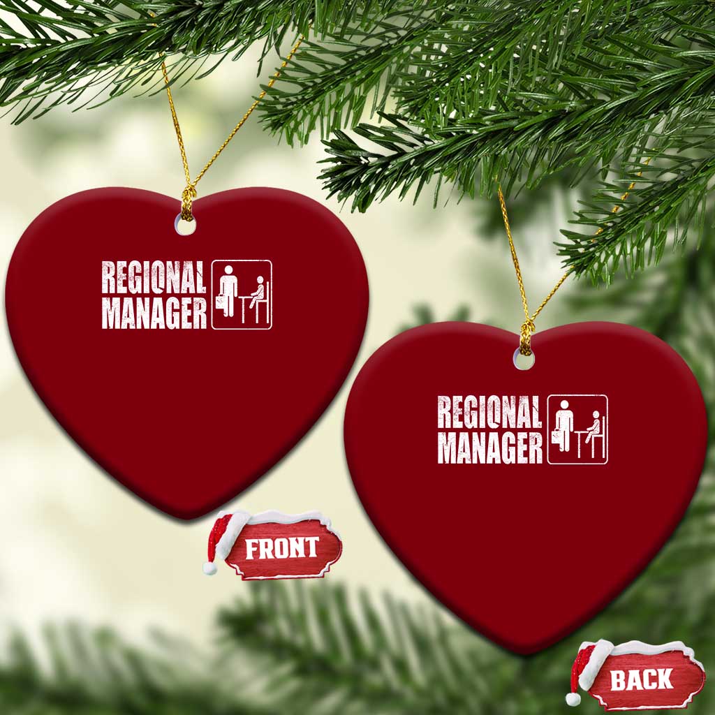 Regional Manager Ceramic Ornament Funny Dad Baby Matching