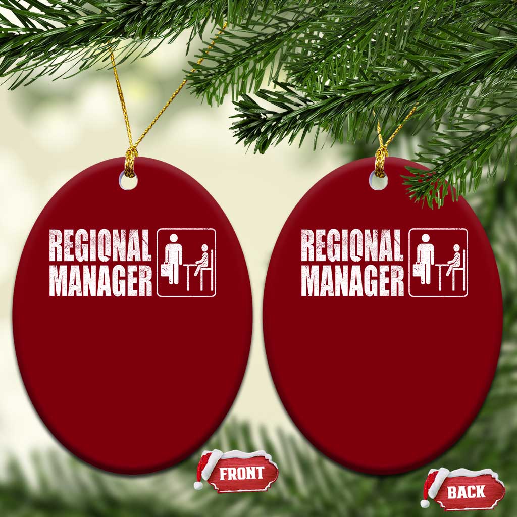 Regional Manager Ceramic Ornament Funny Dad Baby Matching