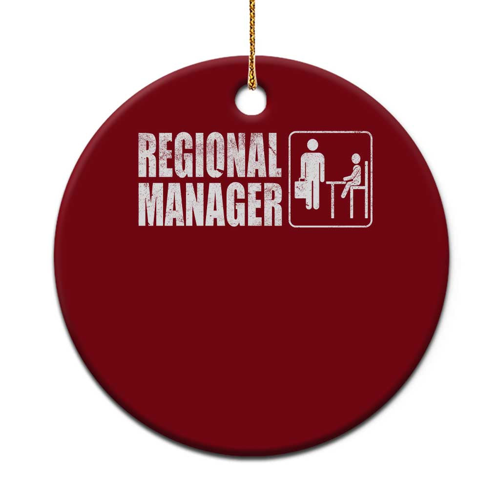 Regional Manager Ceramic Ornament Funny Dad Baby Matching