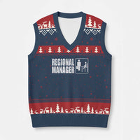 Regional Manager V-Neck Knit Sweater Vest Funny Dad Baby Matching