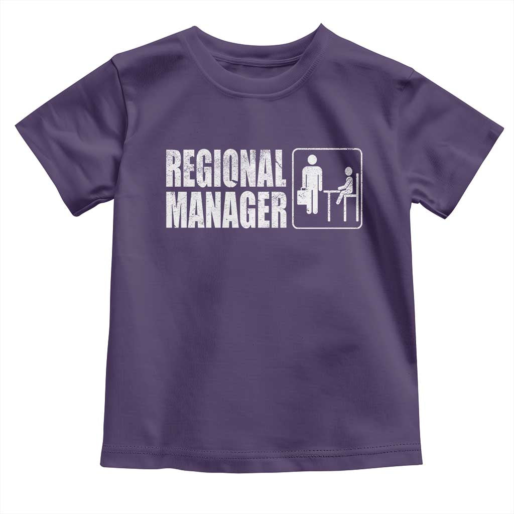 Regional Manager Toddler T Shirt Funny Dad Baby Matching