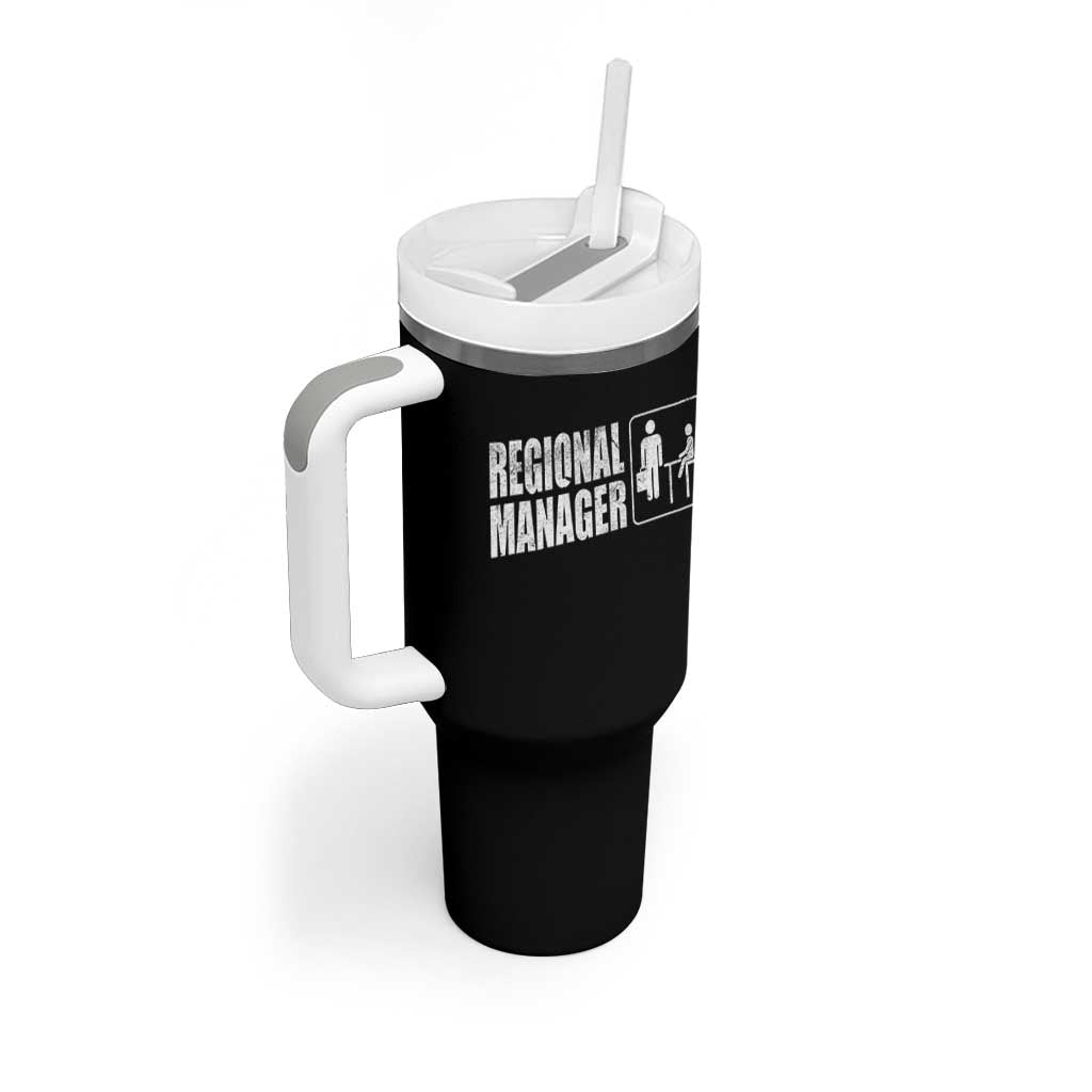 Regional Manager Tumbler With Handle Funny Dad Baby Matching