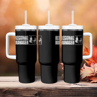 Regional Manager Tumbler With Handle Funny Dad Baby Matching