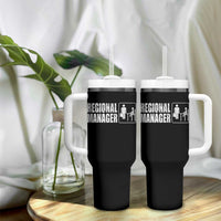 Regional Manager Tumbler With Handle Funny Dad Baby Matching