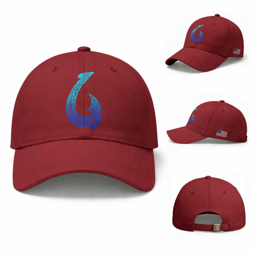 Tribal Makau Hawaiian Fish Hook Pacific Islander Hawaiian Baseball Cap