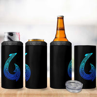 Tribal Makau Hawaiian Fish Hook Pacific Islander Hawaiian 4 in 1 Can Cooler Tumbler