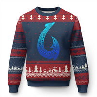 Tribal Makau Hawaiian Fish Hook Pacific Islander Hawaiian Ugly Christmas Sweater