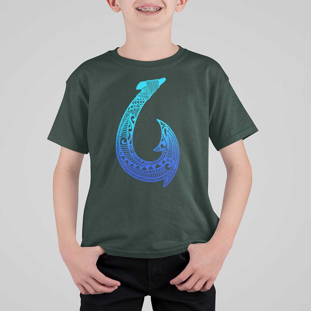 Tribal Makau Hawaiian Fish Hook Pacific Islander Hawaiian T Shirt For Kid