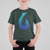 Tribal Makau Hawaiian Fish Hook Pacific Islander Hawaiian T Shirt For Kid