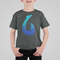 Tribal Makau Hawaiian Fish Hook Pacific Islander Hawaiian T Shirt For Kid