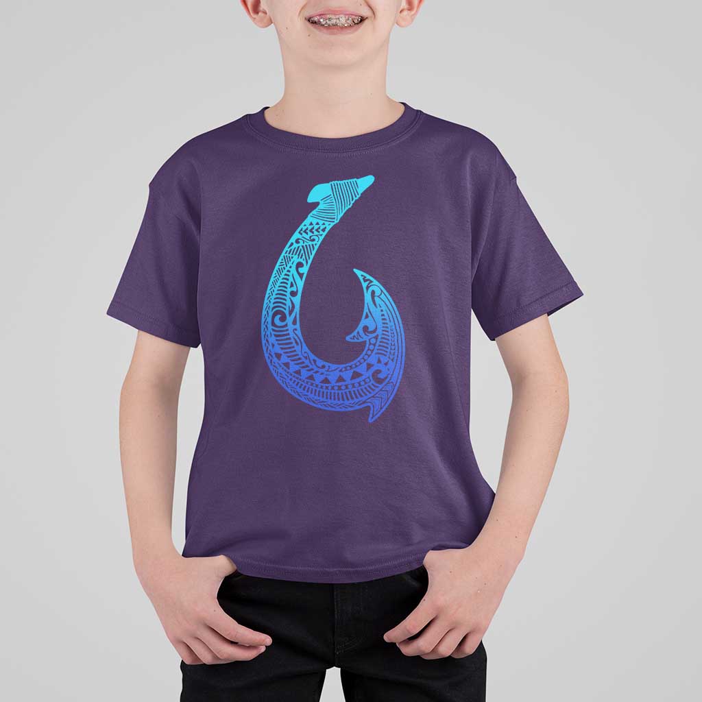 Tribal Makau Hawaiian Fish Hook Pacific Islander Hawaiian T Shirt For Kid