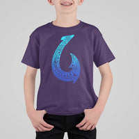Tribal Makau Hawaiian Fish Hook Pacific Islander Hawaiian T Shirt For Kid