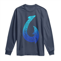 Tribal Makau Hawaiian Fish Hook Pacific Islander Hawaiian Long Sleeve Shirt