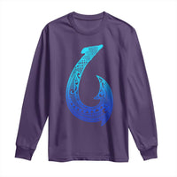 Tribal Makau Hawaiian Fish Hook Pacific Islander Hawaiian Long Sleeve Shirt