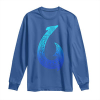 Tribal Makau Hawaiian Fish Hook Pacific Islander Hawaiian Long Sleeve Shirt