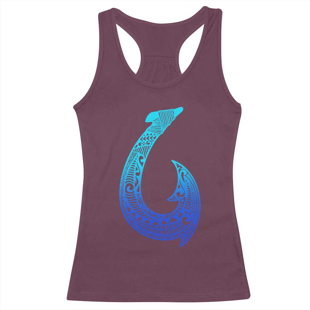 Tribal Makau Hawaiian Fish Hook Pacific Islander Hawaiian Racerback Tank Top