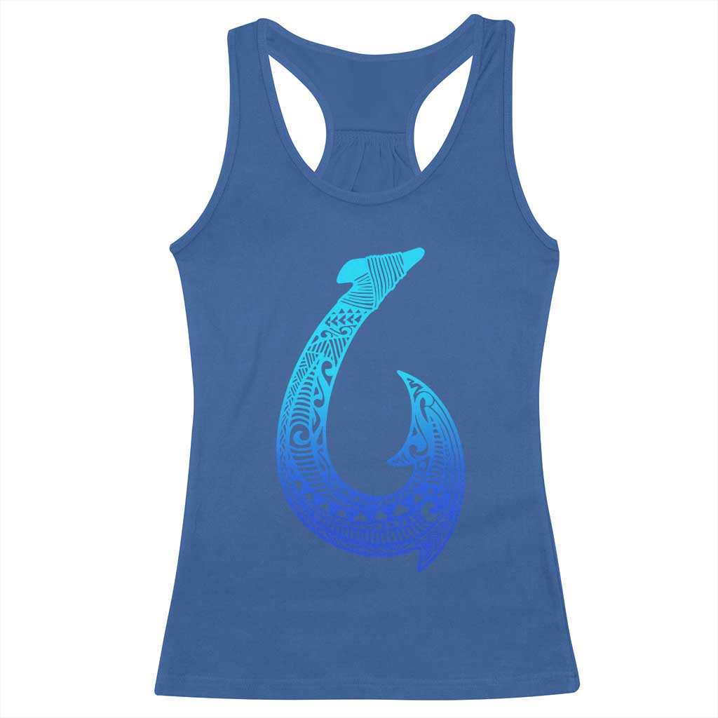 Tribal Makau Hawaiian Fish Hook Pacific Islander Hawaiian Racerback Tank Top