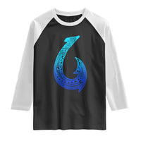 Tribal Makau Hawaiian Fish Hook Pacific Islander Hawaiian Raglan Shirt