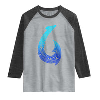 Tribal Makau Hawaiian Fish Hook Pacific Islander Hawaiian Raglan Shirt