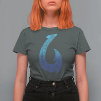 Tribal Makau Hawaiian Fish Hook Pacific Islander Hawaiian T Shirt For Women