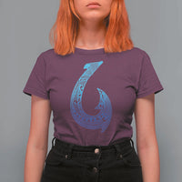 Tribal Makau Hawaiian Fish Hook Pacific Islander Hawaiian T Shirt For Women