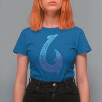 Tribal Makau Hawaiian Fish Hook Pacific Islander Hawaiian T Shirt For Women
