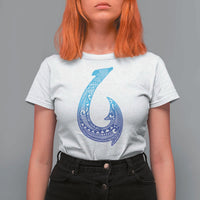 Tribal Makau Hawaiian Fish Hook Pacific Islander Hawaiian T Shirt For Women