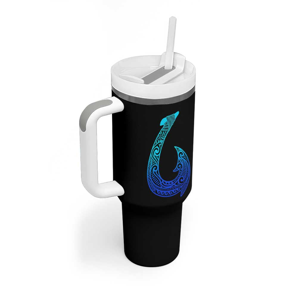 Tribal Makau Hawaiian Fish Hook Pacific Islander Hawaiian Tumbler With Handle
