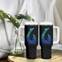 Tribal Makau Hawaiian Fish Hook Pacific Islander Hawaiian Tumbler With Handle