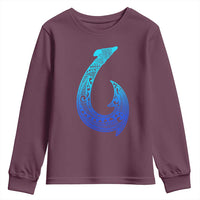 Tribal Makau Hawaiian Fish Hook Pacific Islander Hawaiian Youth Sweatshirt