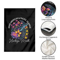 AAPI Asian American and Pacific Islander Heritage Month Garden Flag Floral Sea Turtle