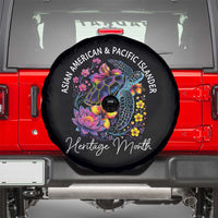 AAPI Asian American and Pacific Islander Heritage Month Spare Tire Cover Floral Sea Turtle