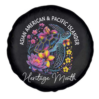 AAPI Asian American and Pacific Islander Heritage Month Spare Tire Cover Floral Sea Turtle