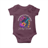 AAPI Asian American and Pacific Islander Heritage Month Baby Onesie Floral Sea Turtle