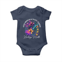 AAPI Asian American and Pacific Islander Heritage Month Baby Onesie Floral Sea Turtle