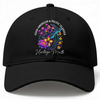 AAPI Asian American and Pacific Islander Heritage Month Baseball Cap Floral Sea Turtle