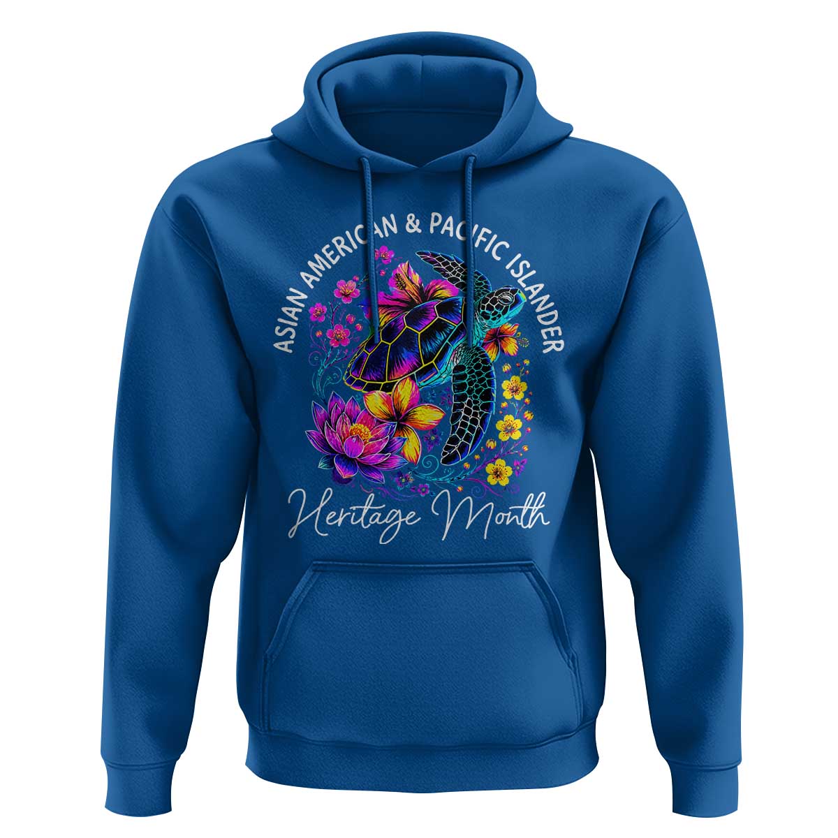 AAPI Asian American and Pacific Islander Heritage Month Hoodie Floral Sea Turtle