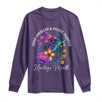 AAPI Asian American and Pacific Islander Heritage Month Long Sleeve Shirt Floral Sea Turtle