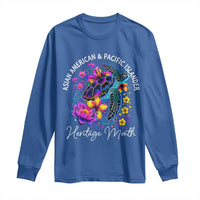 AAPI Asian American and Pacific Islander Heritage Month Long Sleeve Shirt Floral Sea Turtle
