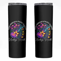 AAPI Asian American and Pacific Islander Heritage Month Skinny Tumbler Floral Sea Turtle