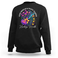 AAPI Asian American and Pacific Islander Heritage Month Sweatshirt Floral Sea Turtle