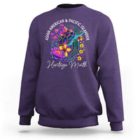 AAPI Asian American and Pacific Islander Heritage Month Sweatshirt Floral Sea Turtle