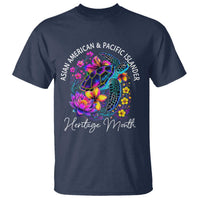 AAPI Asian American and Pacific Islander Heritage Month T Shirt Floral Sea Turtle